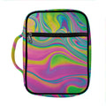 Psychedelic Soap Bubble Print Front Pocket Bible Bag