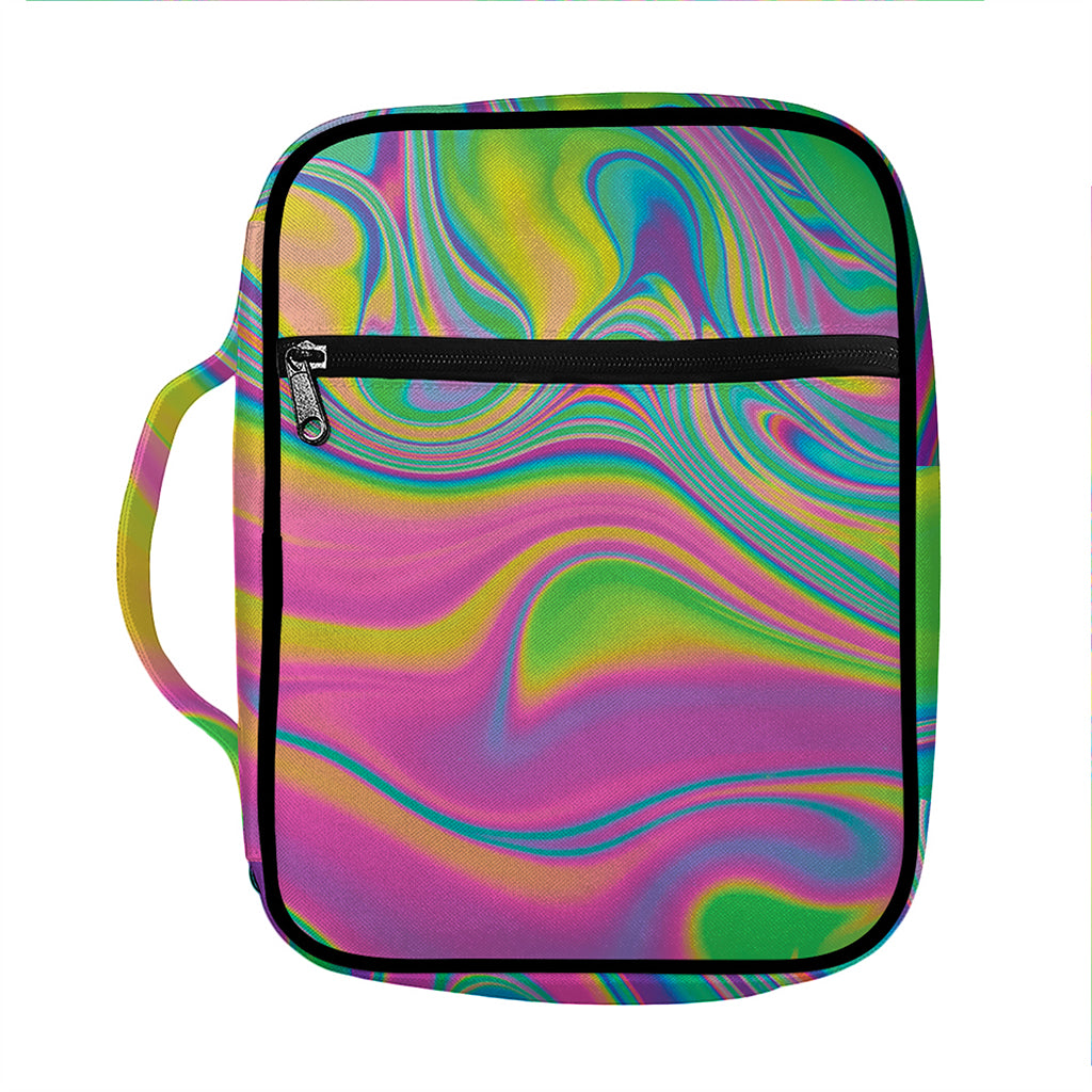 Psychedelic Soap Bubble Print Front Pocket Bible Bag