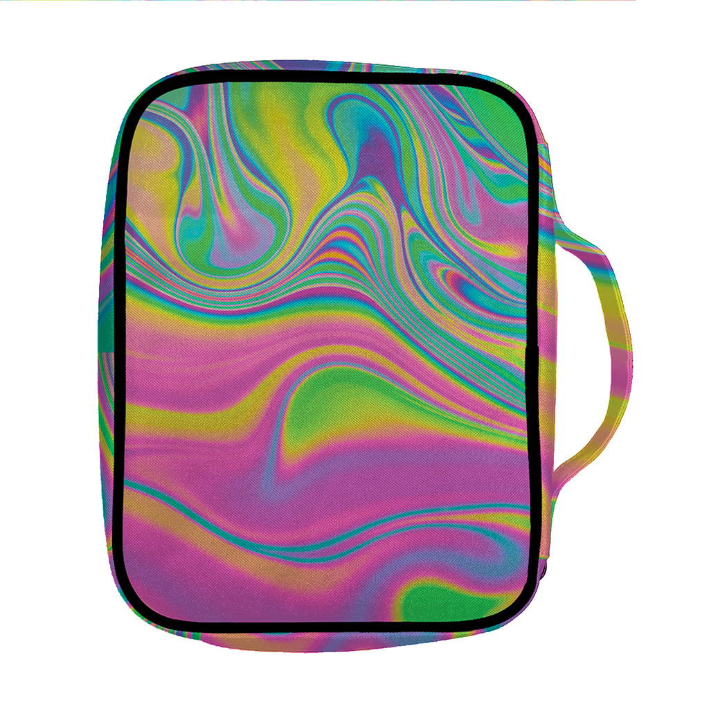 Psychedelic Soap Bubble Print Front Pocket Bible Bag