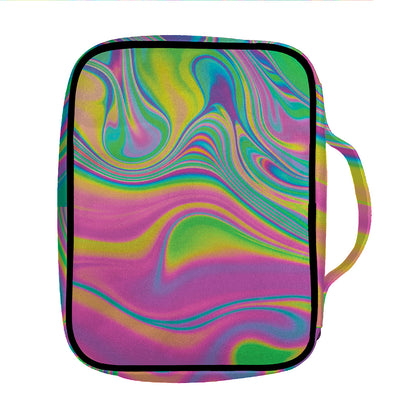 Psychedelic Soap Bubble Print Front Pocket Bible Bag