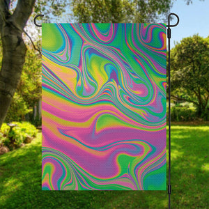 Psychedelic Soap Bubble Print Garden Flag