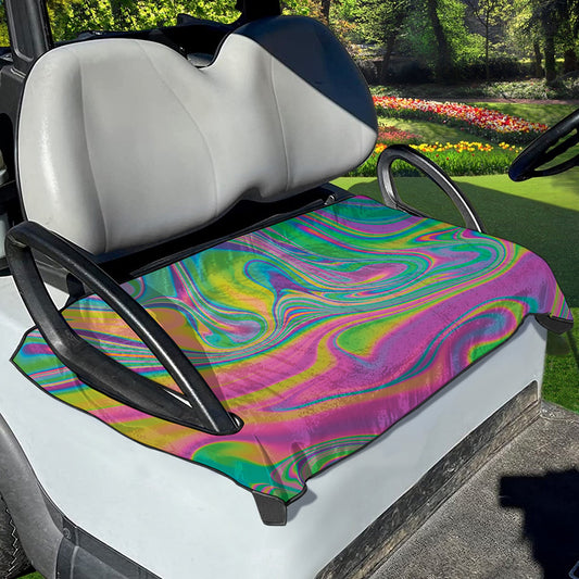 Psychedelic Soap Bubble Print Golf Cart Seat Cover
