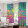 Psychedelic Soap Bubble Print Grommet Curtains