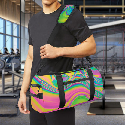 Psychedelic Soap Bubble Print Gym Bag