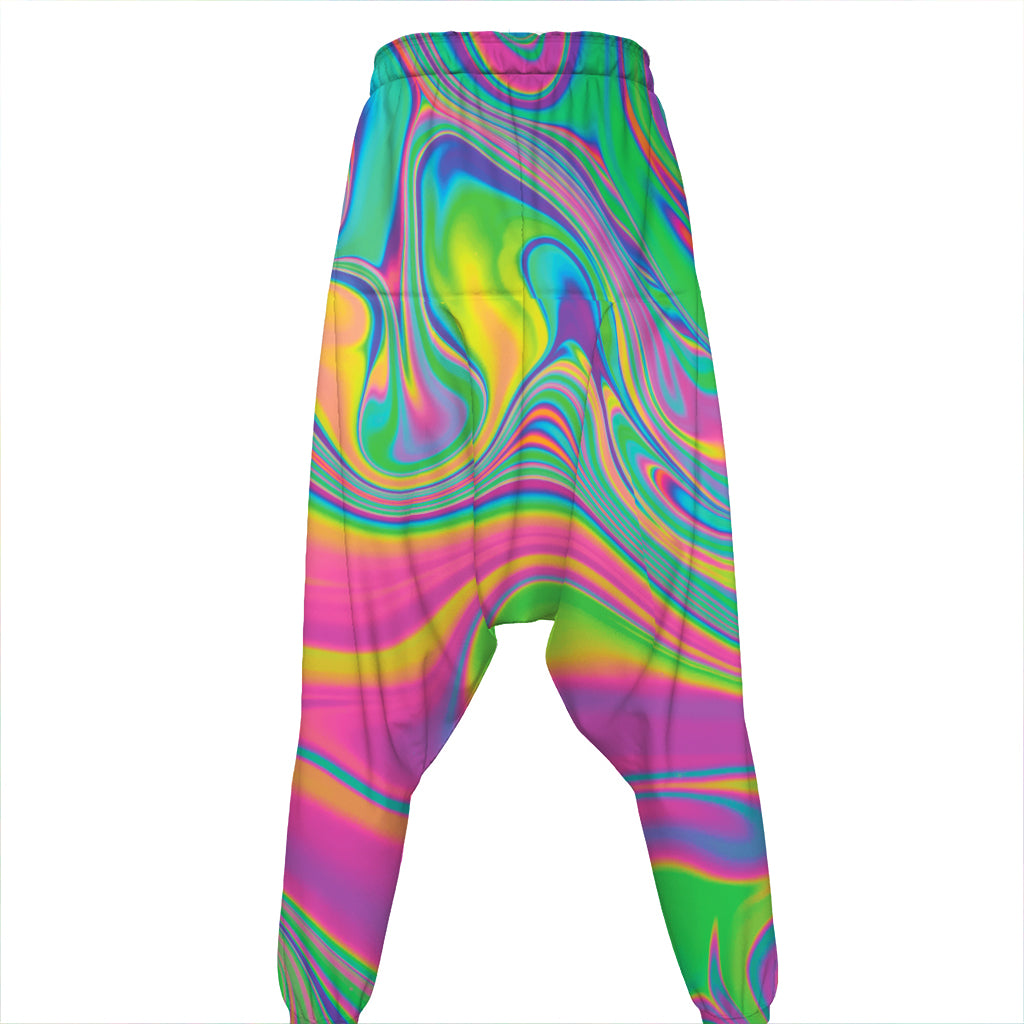 Psychedelic Soap Bubble Print Hammer Pants