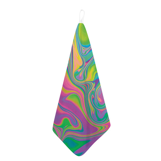 Psychedelic Soap Bubble Print Hand Towel