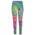 Psychedelic Soap Bubble Print High-Waisted Pocket Leggings