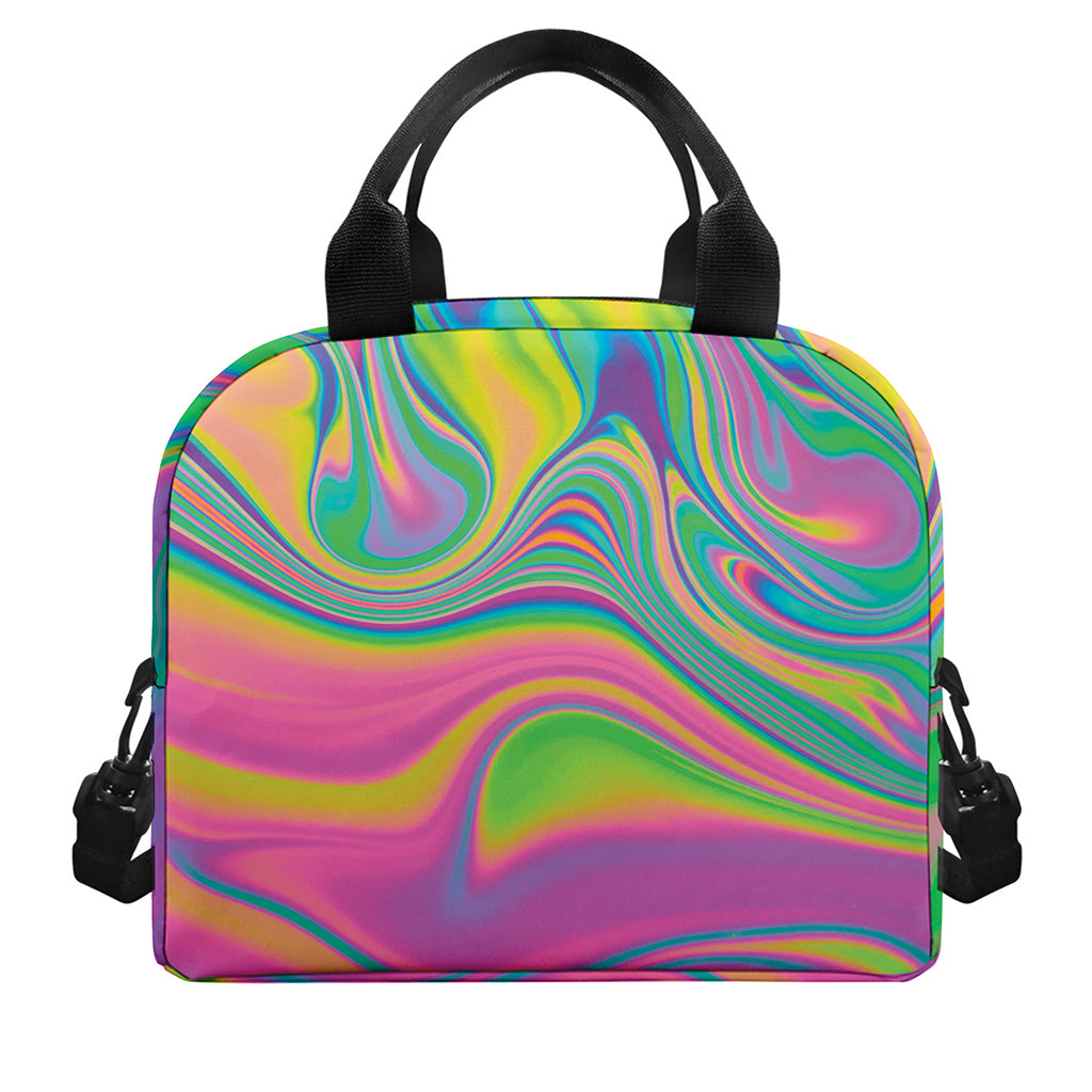 Psychedelic Soap Bubble Print Insulated Lunch Bag