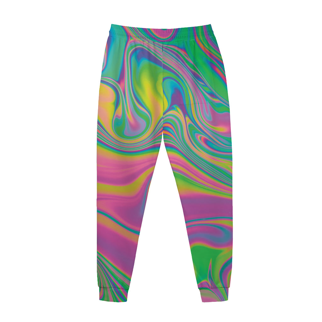 Psychedelic Soap Bubble Print Jogger Pants