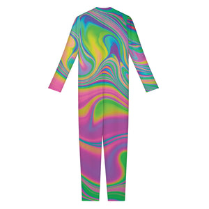 Psychedelic Soap Bubble Print Jumpsuit