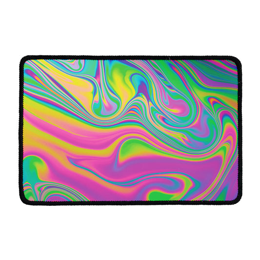 Psychedelic Soap Bubble Print Kitchen Mat