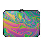 Psychedelic Soap Bubble Print Laptop Sleeve