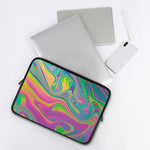 Psychedelic Soap Bubble Print Laptop Sleeve