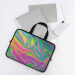 Psychedelic Soap Bubble Print Laptop Sleeve With Handle