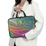 Psychedelic Soap Bubble Print Laptop Sleeve With Handle
