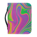 Psychedelic Soap Bubble Print Leather Bible Cover