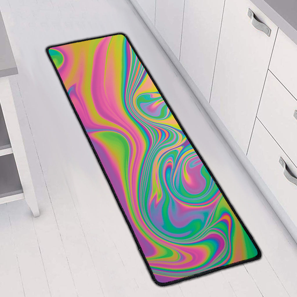 Psychedelic Soap Bubble Print Long Kitchen Mat