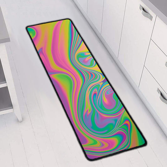 Psychedelic Soap Bubble Print Long Kitchen Mat