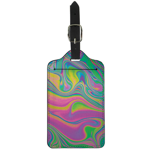 Psychedelic Soap Bubble Print Luggage Tag