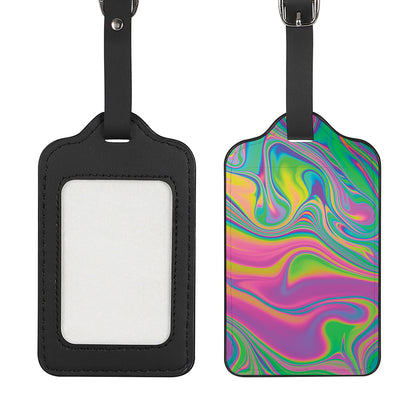 Psychedelic Soap Bubble Print Luggage Tag