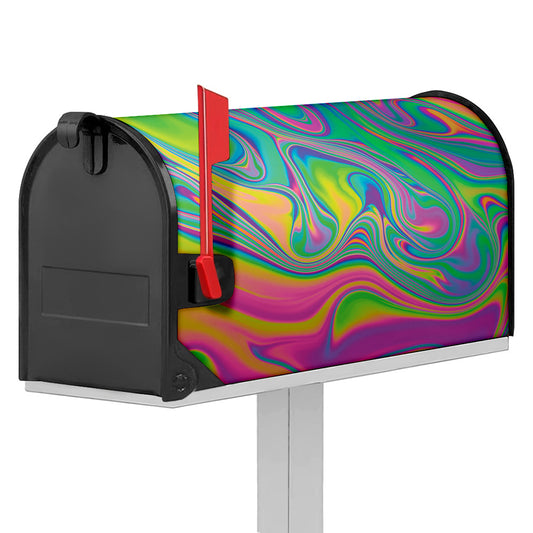 Psychedelic Soap Bubble Print Mailbox Cover
