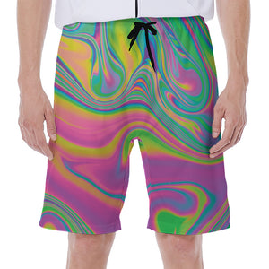 Psychedelic Soap Bubble Print Men's Beach Shorts