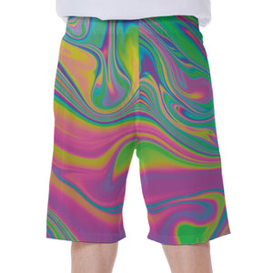 Psychedelic Soap Bubble Print Men's Beach Shorts