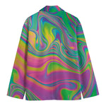 Psychedelic Soap Bubble Print Men's Blazer