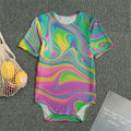 Psychedelic Soap Bubble Print Men's Bodysuit