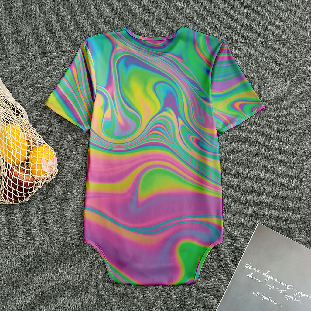 Psychedelic Soap Bubble Print Men's Bodysuit