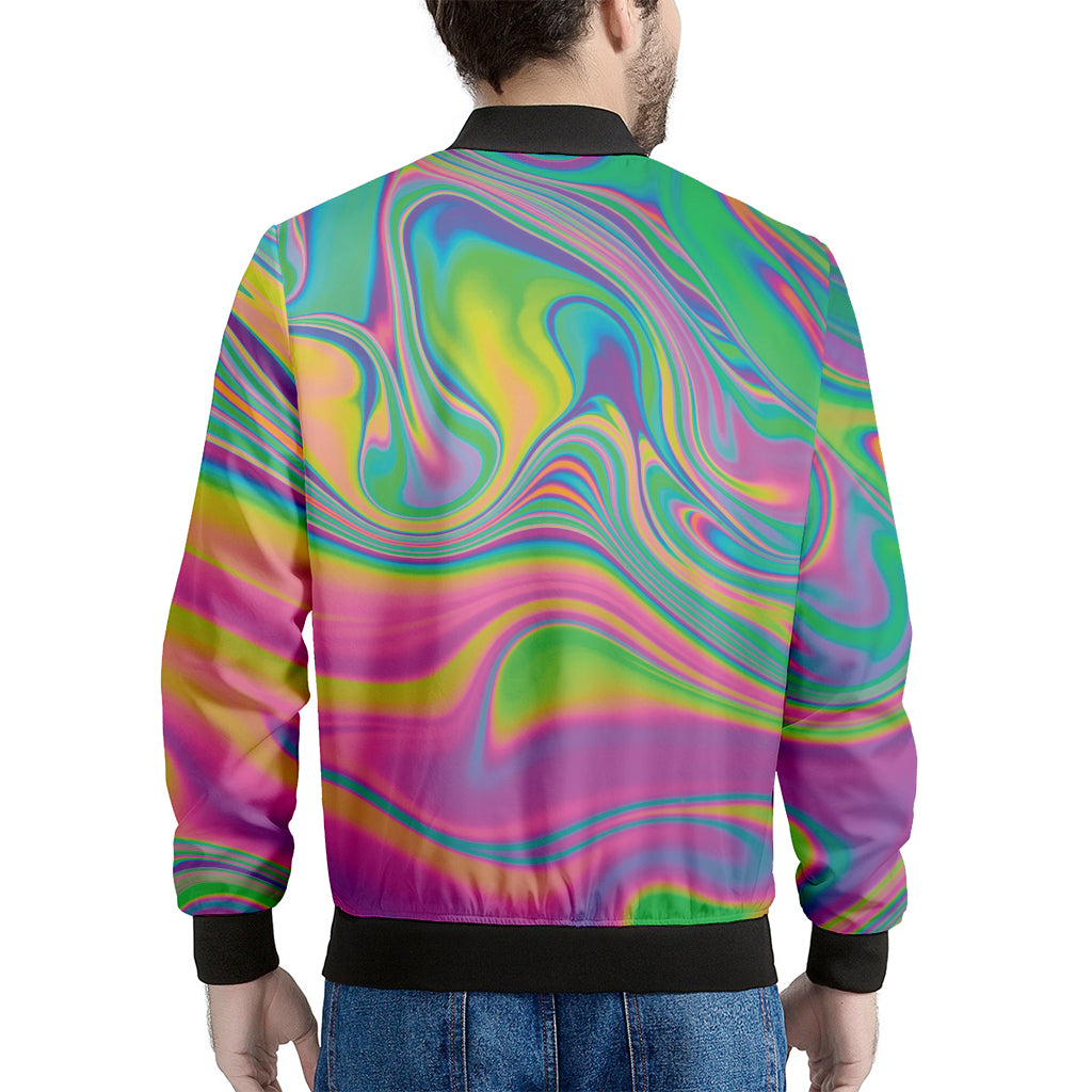 Psychedelic Soap Bubble Print Men's Bomber Jacket