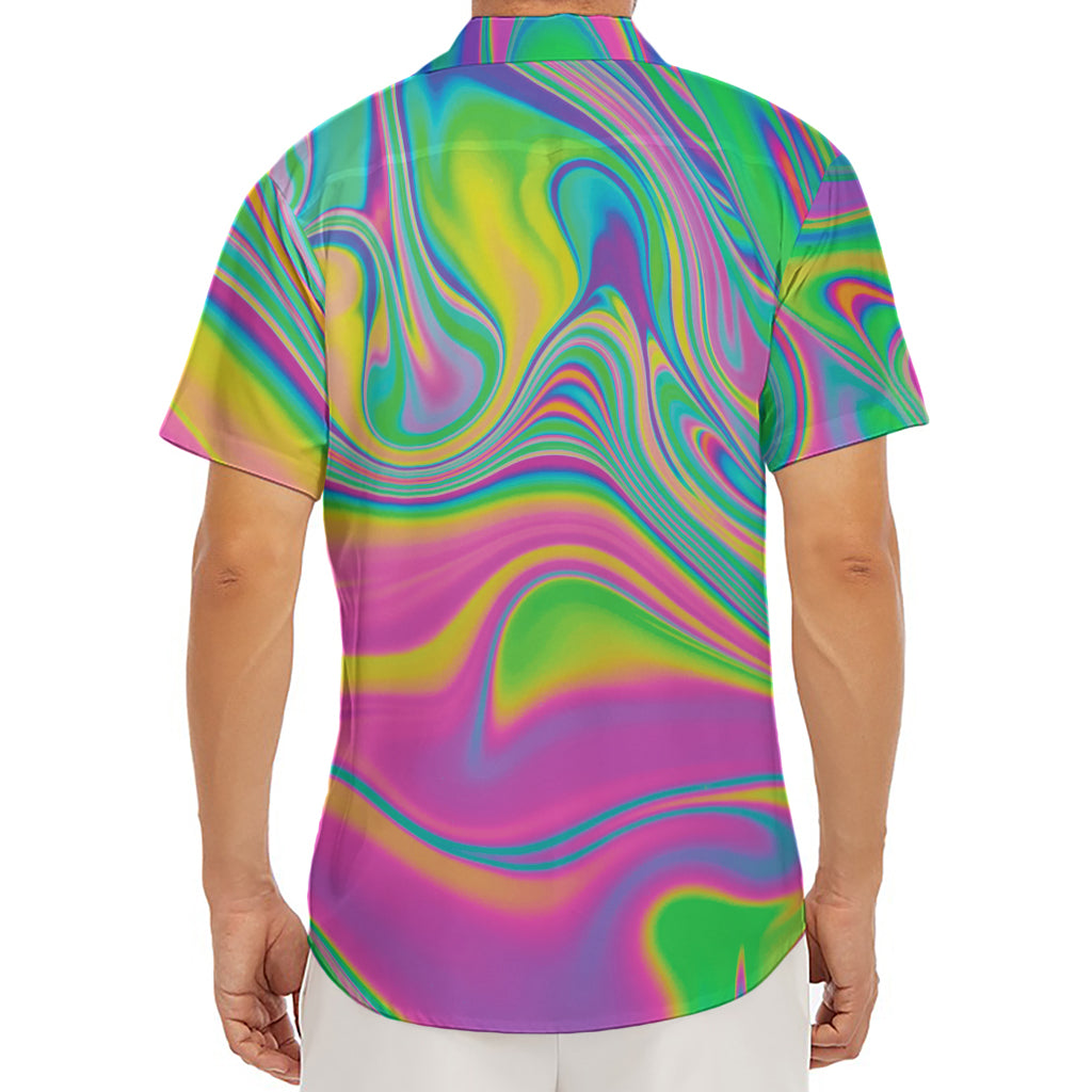 Psychedelic Soap Bubble Print Men's Deep V-Neck Shirt