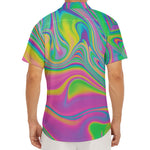 Psychedelic Soap Bubble Print Men's Deep V-Neck Shirt