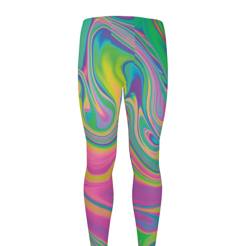 Psychedelic Soap Bubble Print Men's leggings