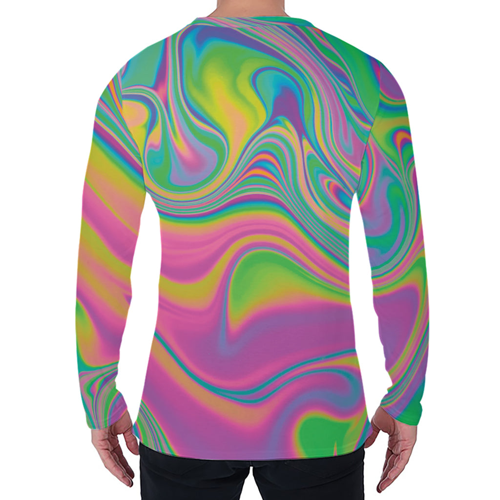 Psychedelic Soap Bubble Print Men's Long Sleeve T-Shirt