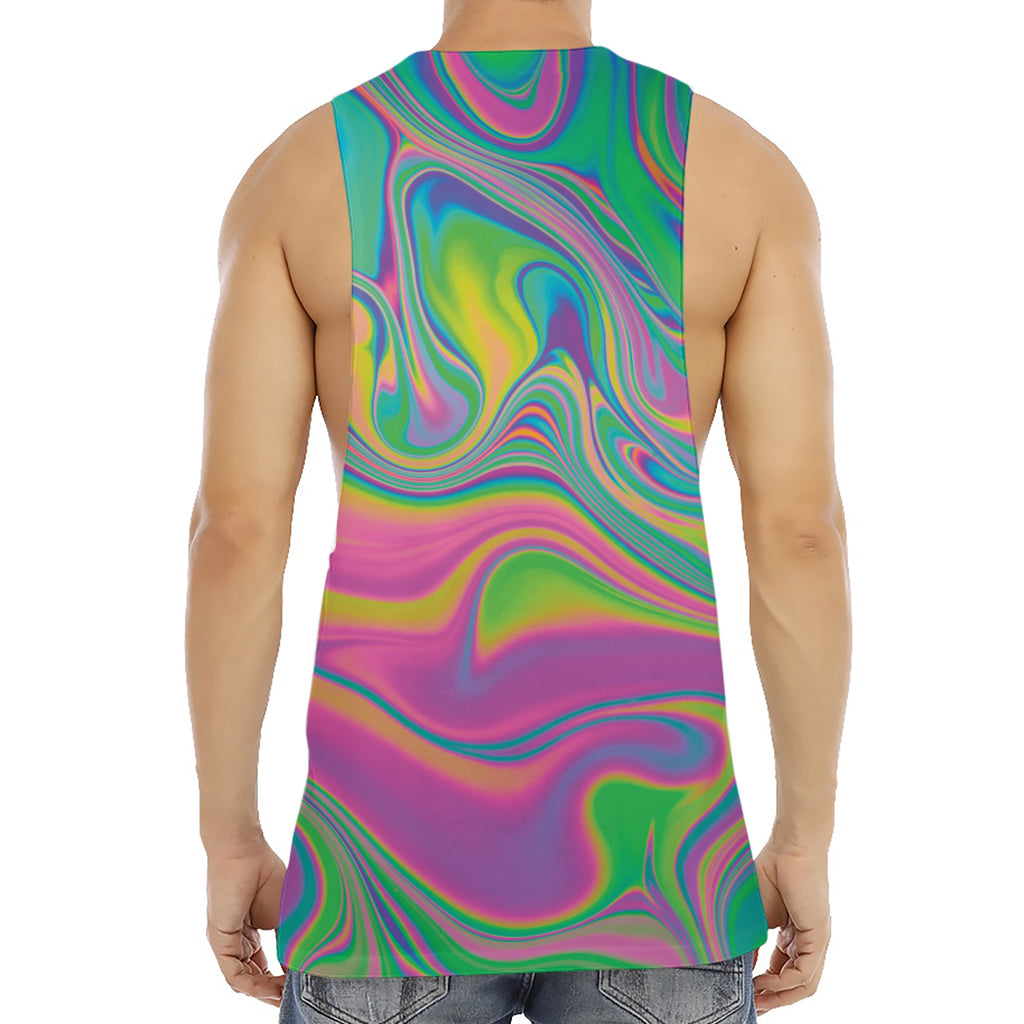 Psychedelic Soap Bubble Print Men's Muscle Tank Top