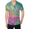 Psychedelic Soap Bubble Print Men's Shirt