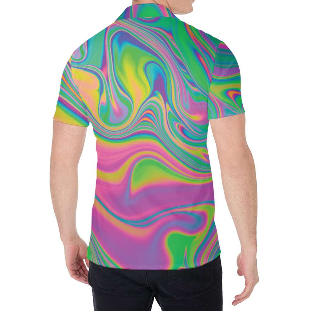 Psychedelic Soap Bubble Print Men's Shirt