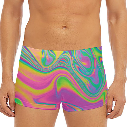 Psychedelic Soap Bubble Print Men's Short Boxer Briefs