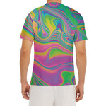 Psychedelic Soap Bubble Print Men's Short Sleeve Rash Guard