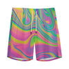 Psychedelic Soap Bubble Print Men's Sports Shorts