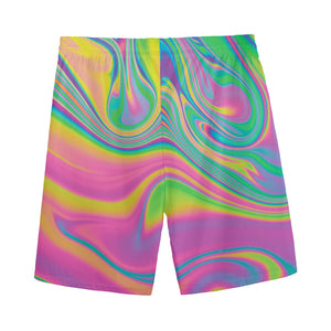 Psychedelic Soap Bubble Print Men's Sports Shorts