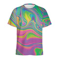 Psychedelic Soap Bubble Print Men's Athletic T-Shirt