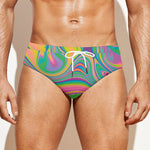 Psychedelic Soap Bubble Print Men's Swim Briefs