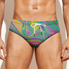 Psychedelic Soap Bubble Print Men's Swim Briefs