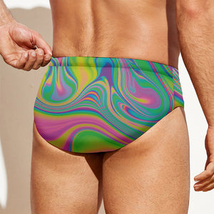 Psychedelic Soap Bubble Print Men's Swim Briefs