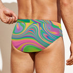 Psychedelic Soap Bubble Print Men's Swim Briefs