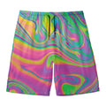 Psychedelic Soap Bubble Print Men's Swim Trunks