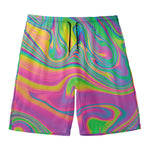 Psychedelic Soap Bubble Print Men's Swim Trunks