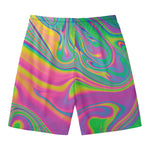 Psychedelic Soap Bubble Print Men's Swim Trunks